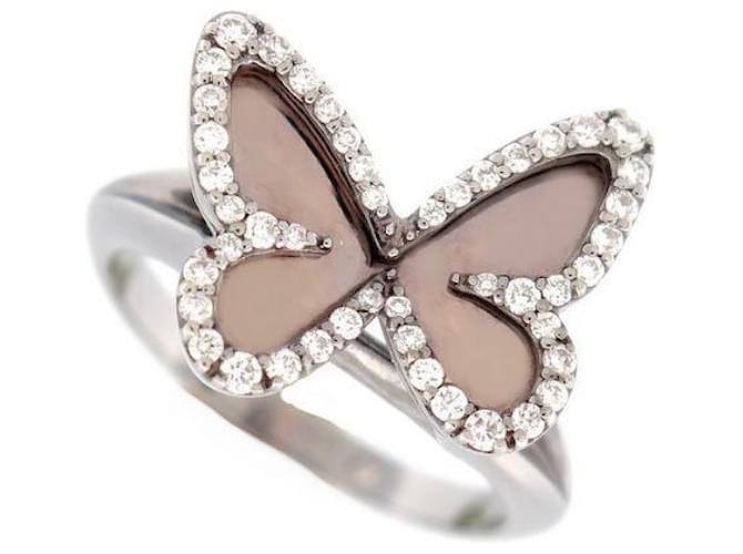 MESSIKA BUTTERFLY RING IN WHITE GOLD 18k diamonds 0.27 CT T 52 GOLDEN RING Silvery  ref.1209283
