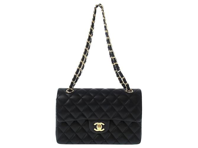 Chanel lined Flap Black Leather  ref.1209436