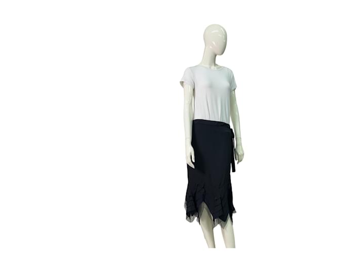 Yves Saint Laurent Skirts Black Silk  ref.1209454