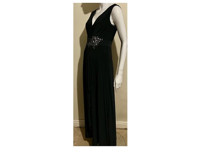Jenny Packham Verschönertes graues Abendkleid