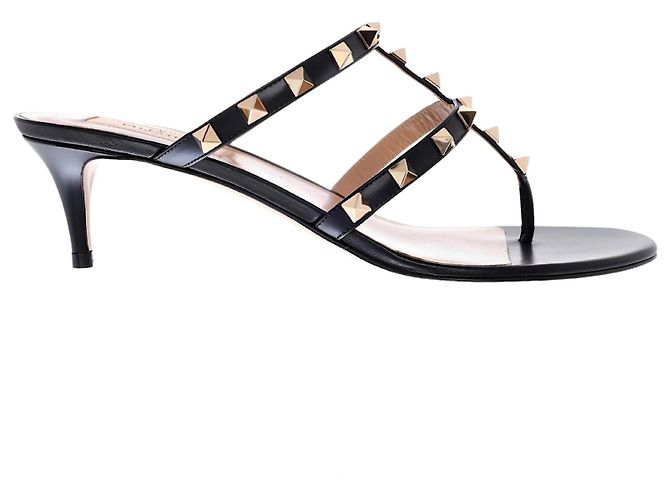 Sandali Valentino Garavani in pelle nera Nero