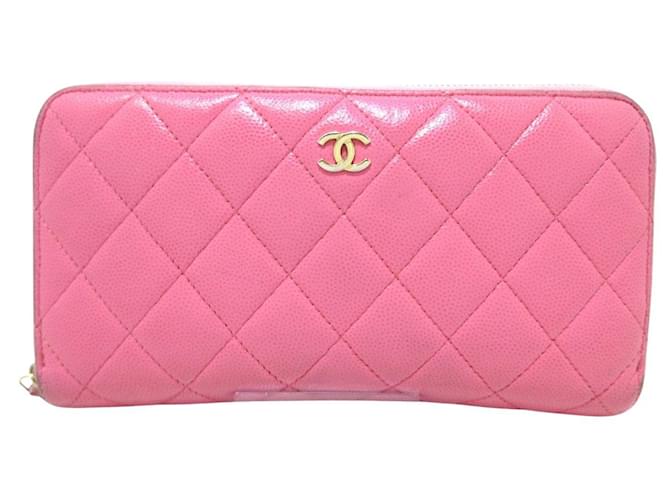 Chanel Matelassé Pink Leather  ref.1209706