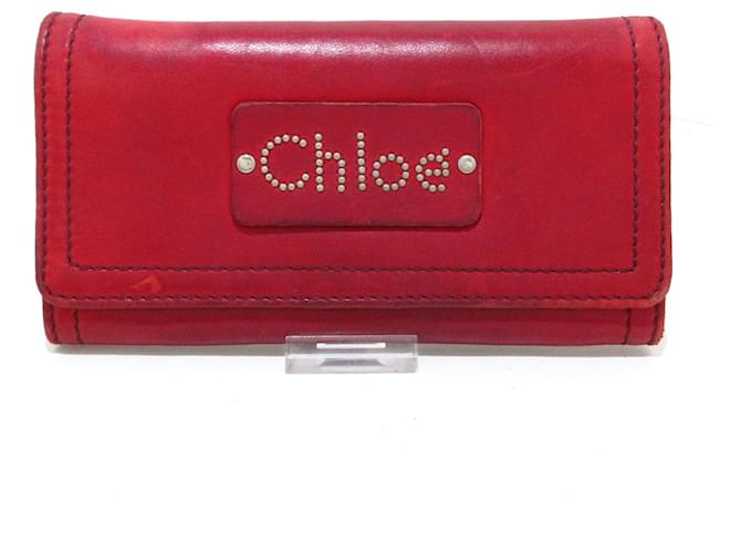 Chloé Chloe Roja Cuero  ref.1209867