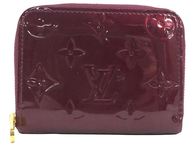 Louis Vuitton Zippy Coin Purse Dark red Patent leather  ref.1209961