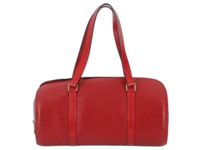 LOUIS VUITTON Soufflot Papillon Epi handbag red Fur  ref.1209966