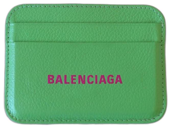 Balenciaga Bourses, portefeuilles, cas Cuir Vert  ref.1210043