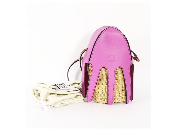 Bolsa Loewe Octopus roxa Rosa Bege