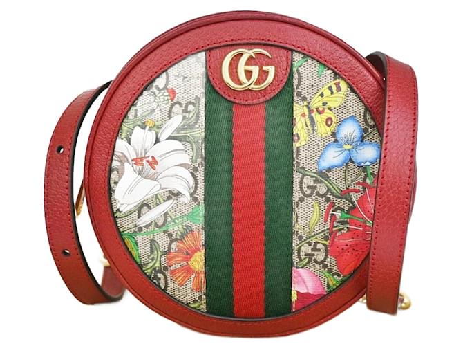 Gucci Flora Red Leather  ref.1210098