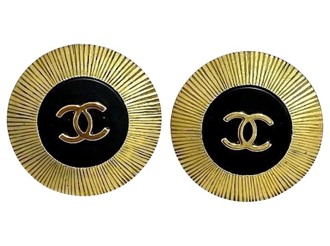Chanel COCO Mark Nero Placcato in oro  ref.1210134