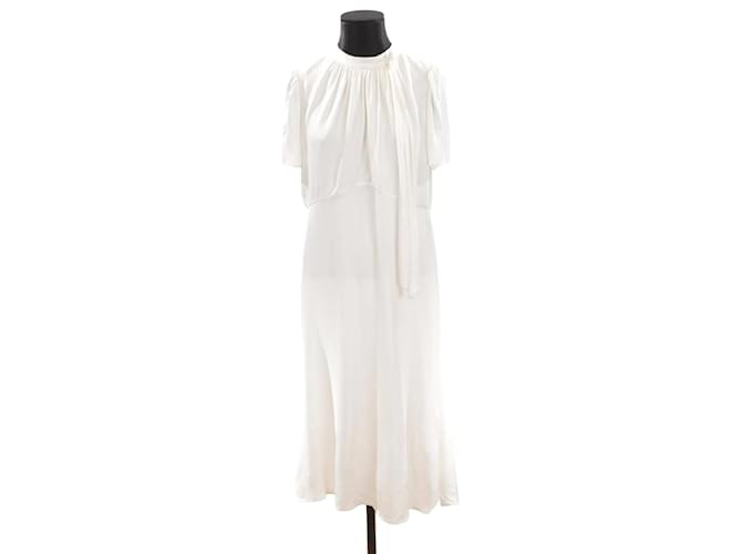 Lk Bennett White dress Viscose  ref.1210182