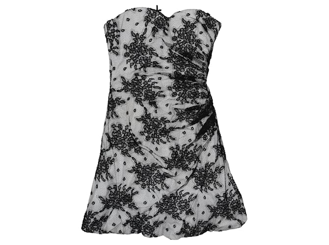 D&G Blanc/Robe midi noire à épaules dénudées Coton  ref.1210211