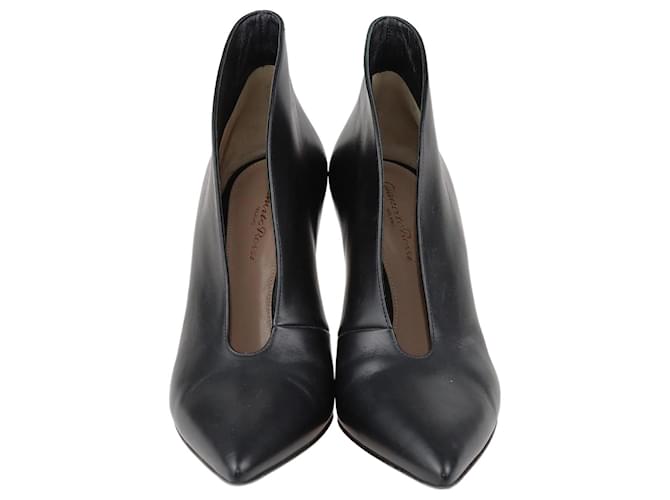 Zapatos de tacón negros con punta en punta de Gianvito Rossi Cuero  ref.1210222