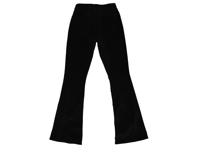 Frame Denim Pantalon Le High Flare en Velours Noir Coton  ref.1210226