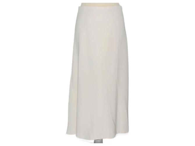 Valentino Cream Midi Skirt Silk  ref.1210231