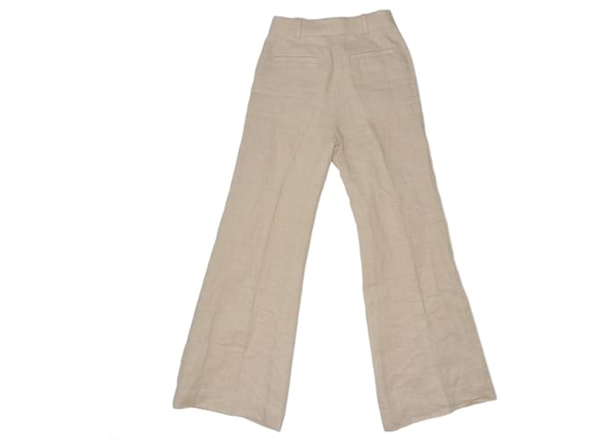 Chloé Cream Wide Leg Trousers Synthetic  ref.1210234