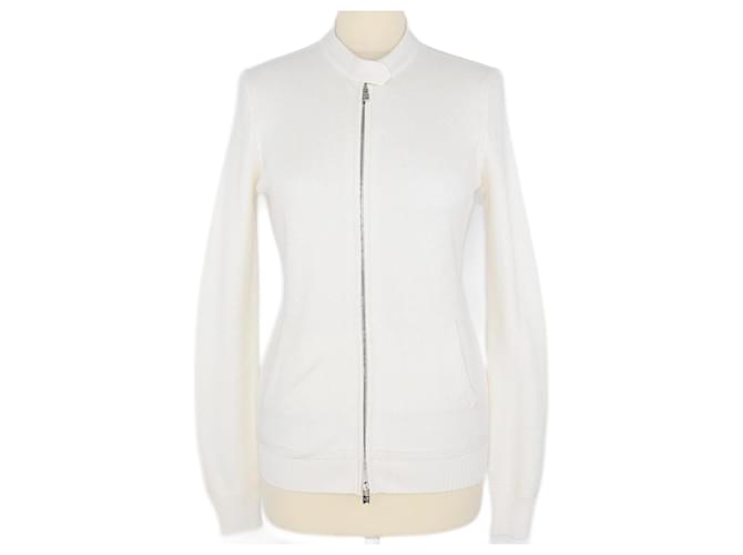 Loro Piana Cream Zipper Sweater Jacket Silk  ref.1210235