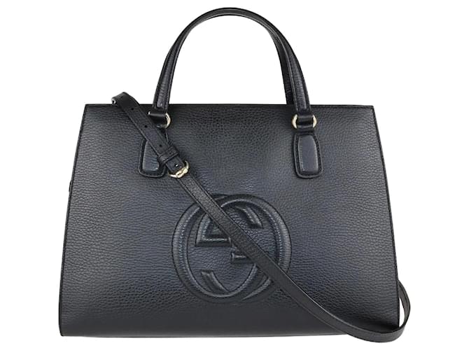 Schwarze Soho-Tasche von Gucci mit Henkel Leder  ref.1210248