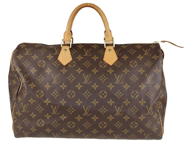 Louis Vuitton Monogram Speedy 40 bag Pelle  ref.1210267