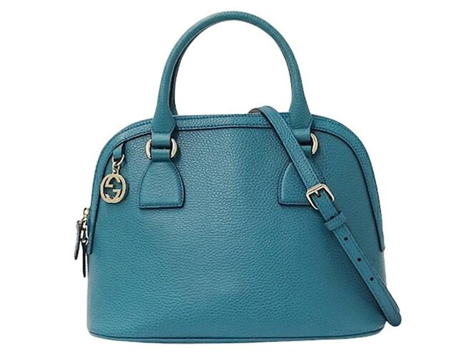 Gucci GG charm Turquoise Leather  ref.1210326