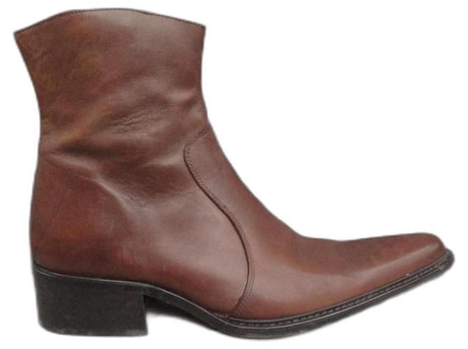 Autre Marque western boots Joe Sanchez p 41 Brown Leather  ref.1210439