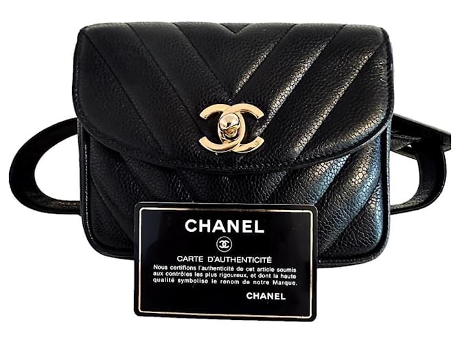 Chanel TIMELESS Negro Cuero  ref.1210502