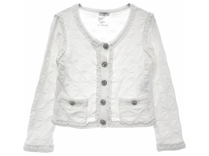 Chanel Jacken Aus weiß Viskose  ref.1210520