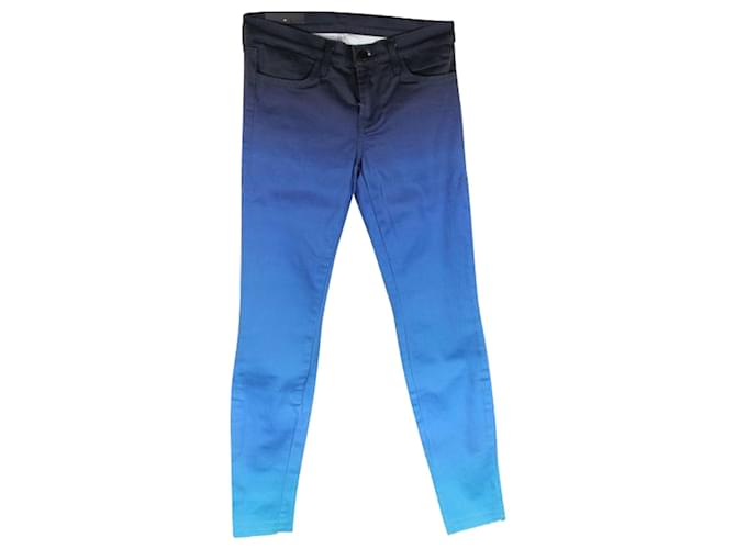 Autre Marque Jean skinny nuances bleues Coton  ref.1210551