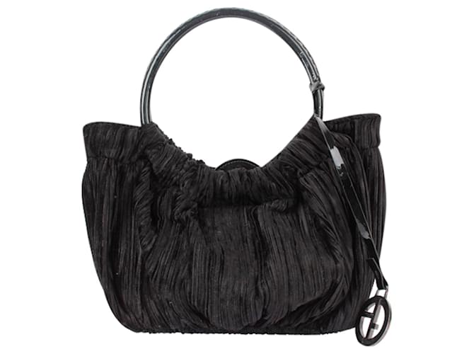 Giorgio Armani A Mini Velvet Bag Black  ref.1210553
