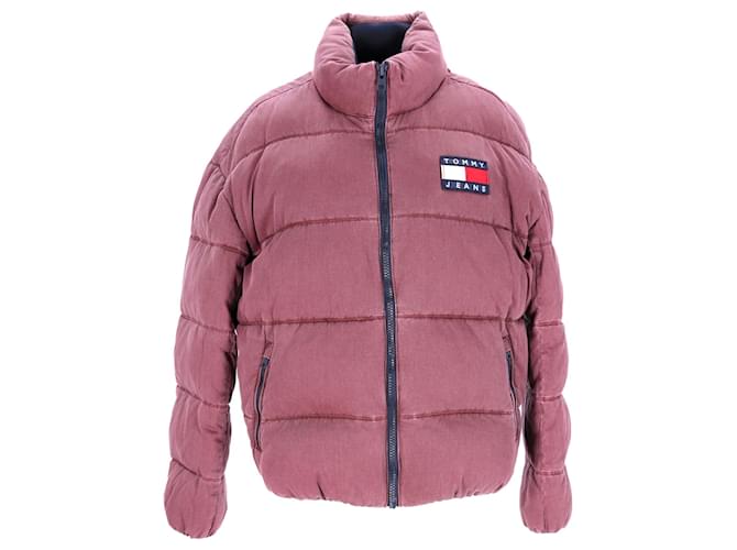 Tommy Hilfiger Mens Washed Cotton Padded Jacket Red  ref.1210586