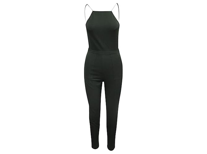 Reformation Fitted Black Open Back Jumpsuit Polyester  ref.1210591