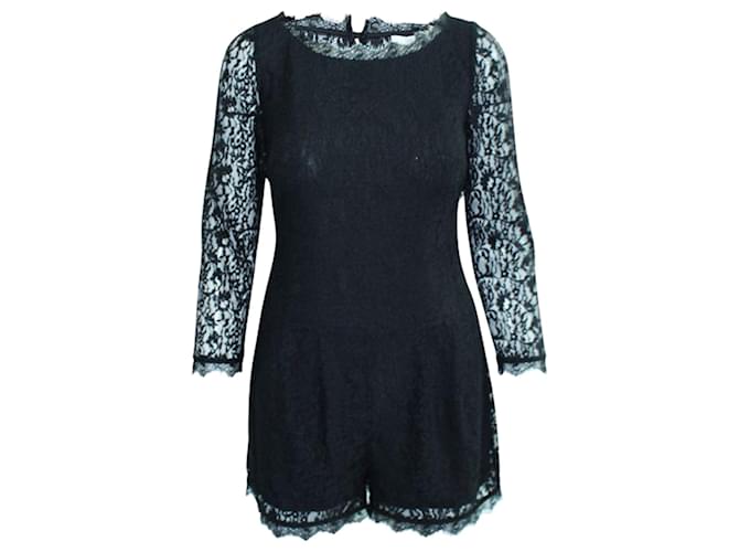 Autre Marque Black Lace Jumpsuit Polyester  ref.1210599