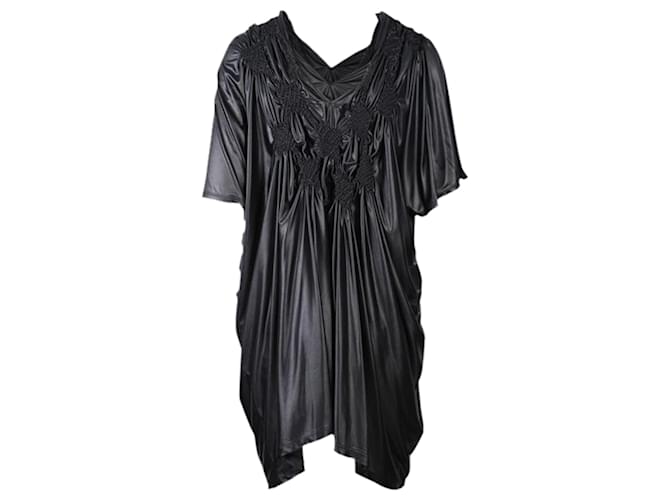 Issey Miyake Robe drapée noire Polyester  ref.1210600