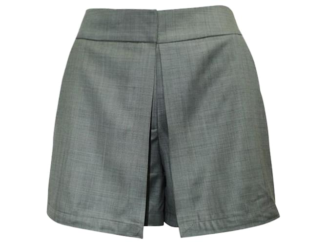 Alexander Wang Grey Pleated Shorts Wool  ref.1210617