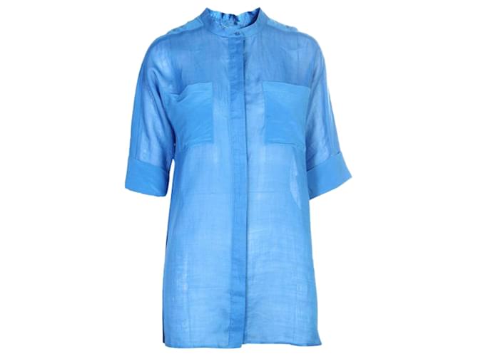 Autre Marque Camicia blu Cotone  ref.1210618
