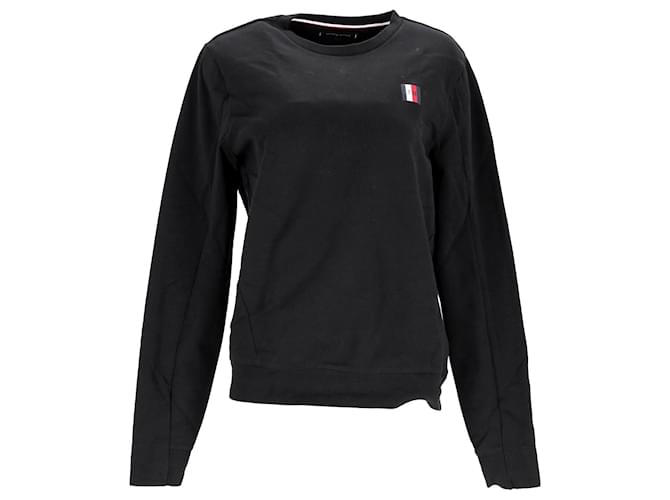 Tommy Hilfiger Mens Essential Crew Neck Sweatshirt Black Cotton  ref.1210632