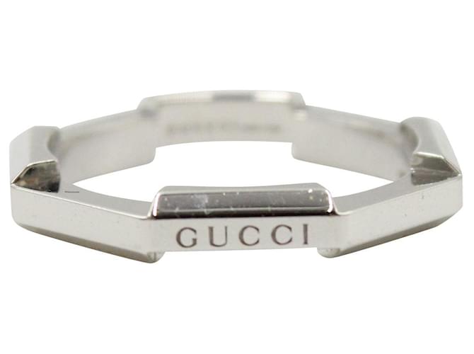 Gucci White Gold Ring  Silvery Metallic Metal  ref.1210645