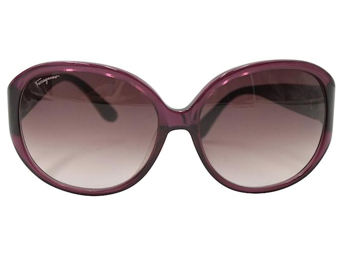 Salvatore Ferragamo Purple Round Sunglasses Acetate Cellulose fibre  ref.1210658
