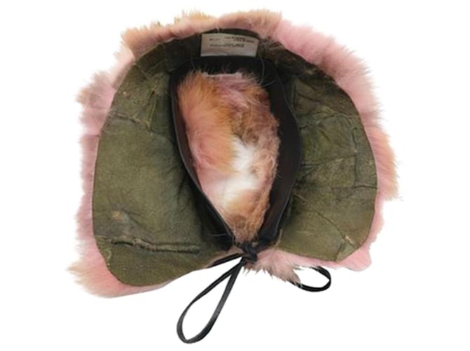 Miu Miu Coyote & Lamb Leather Pink & Beige Collar  ref.1210676