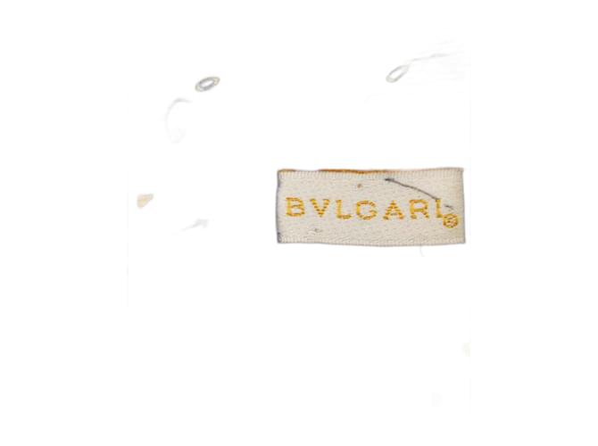 Bulgari Bvlgari x Davide Pizzigoni Cravate en soie imprimée bleu foncé Coton Multicolore  ref.1210693