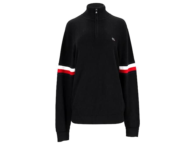 Tommy Hilfiger Herren-Mercedes-Benz-Pullover mit halbem Reißverschluss Schwarz Baumwolle  ref.1210697