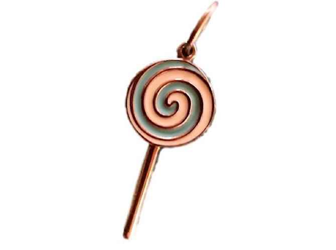 Tiffany & Co Lollipop pendant charm in solid silver 925 and enamel White Blue  ref.1210721