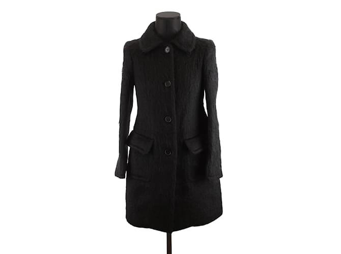 Miu Miu Wool coat Black  ref.1210768