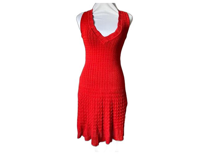 Vestido Alaïa Vermelho de Viscose com Body Integrado