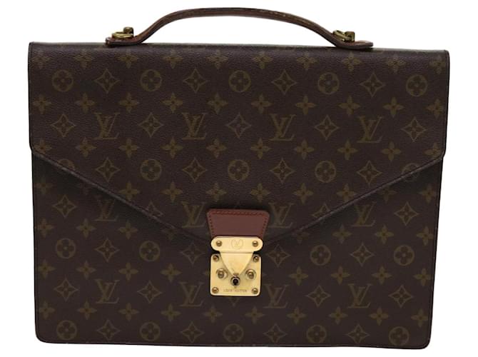 Louis Vuitton Porte Documents Brown Cloth  ref.1210830