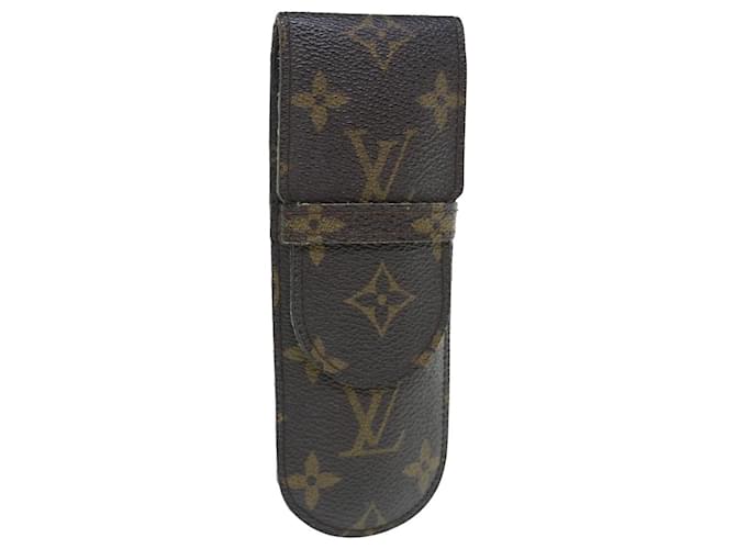 Louis Vuitton Etui stylo Brown Cloth  ref.1210861
