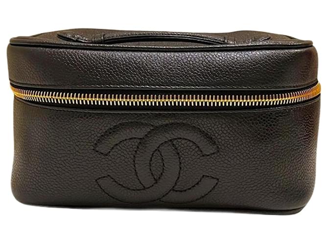 Chanel Vanity Black Leather  ref.1210897