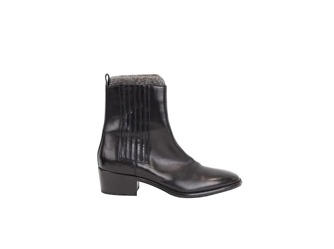 Sartore Boots en cuir Noir  ref.1210963