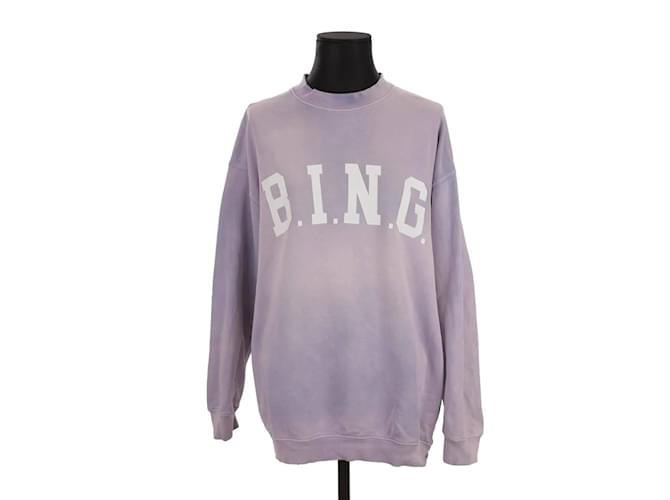 Anine Bing Pull-over en coton Violet  ref.1210968