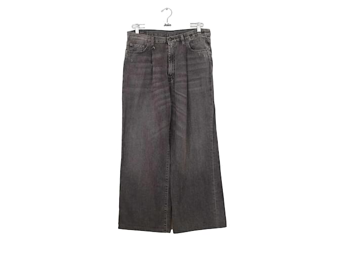 R13 Wide cotton jeans Grey  ref.1210978