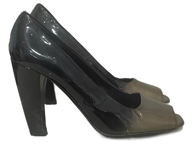 PRADA Absätze T.EU 38.5 Lackleder Grau